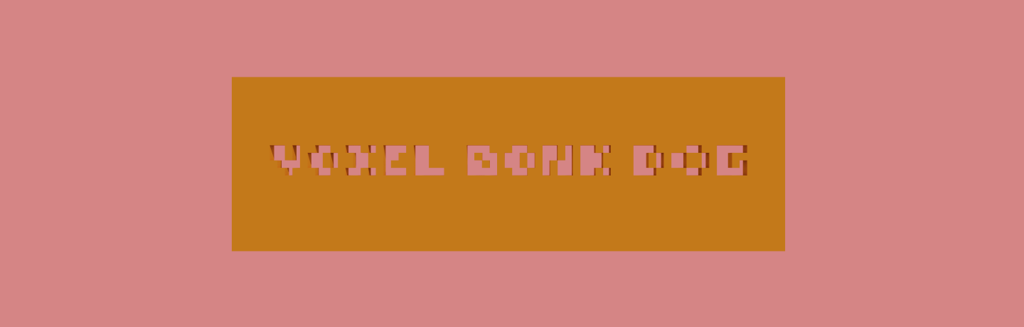 Voxel BONK DOG banner